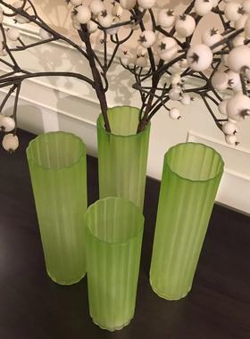 现代简约时尚风创意玻璃磨砂花瓶