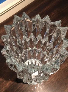 德国时尚风透明菱形玻璃水晶花瓶