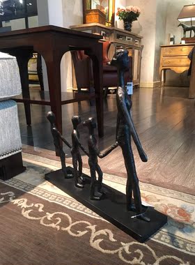 时尚风创意黑色铁艺摆件正版现货