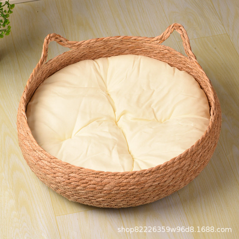 草编藤编猫窝四季通用夏季夏天清凉网红猫抓窝猫舍猫房子宠物窝猫,淘宝优惠券,粉丝福利购,淘宝优惠卷