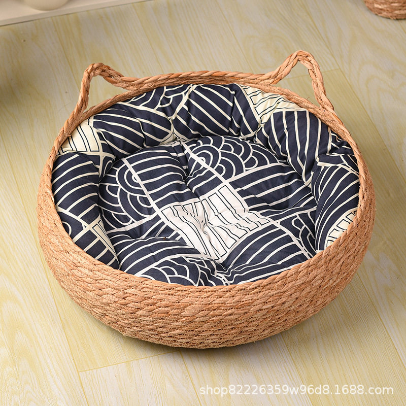 草编藤编猫窝四季通用夏季夏天清凉网红猫抓窝猫舍猫房子宠物窝猫,淘宝优惠券,粉丝福利购,淘宝优惠卷