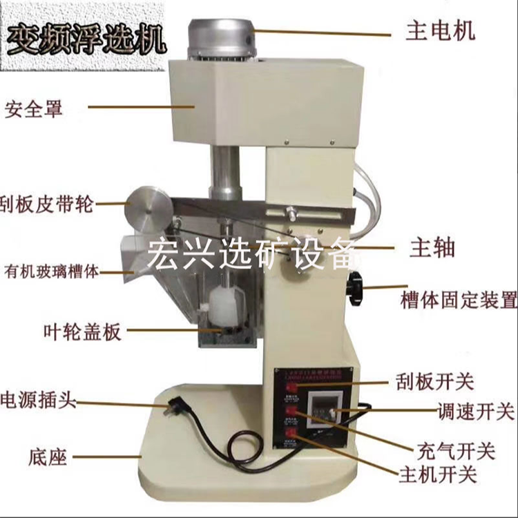 单槽浮选机 变频调速 数控充气 浮选机 实验室小型浮选机江西厂家 - 图1