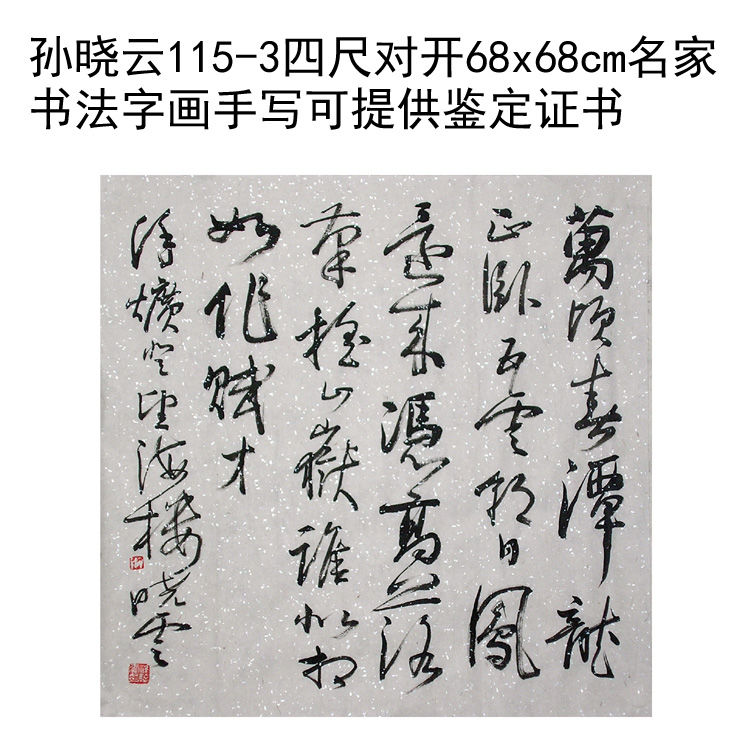临摹手写孙晓云书法题字3四尺斗方68x68cm名家名人字画收藏可鉴定 - 图2