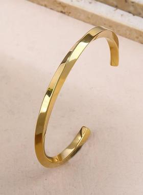 钛钢开口轻奢小众手镯高级感