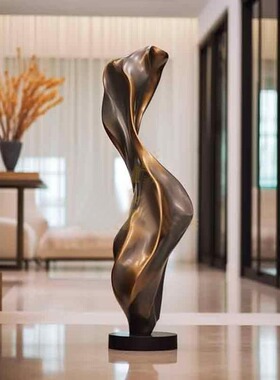 抽象艺术落地雕塑大玄关装饰摆件