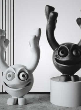 软装艺术品客厅落地雕塑装饰现代