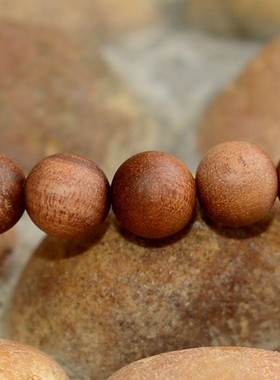 印度老山檀香黑肉沉水念珠手串