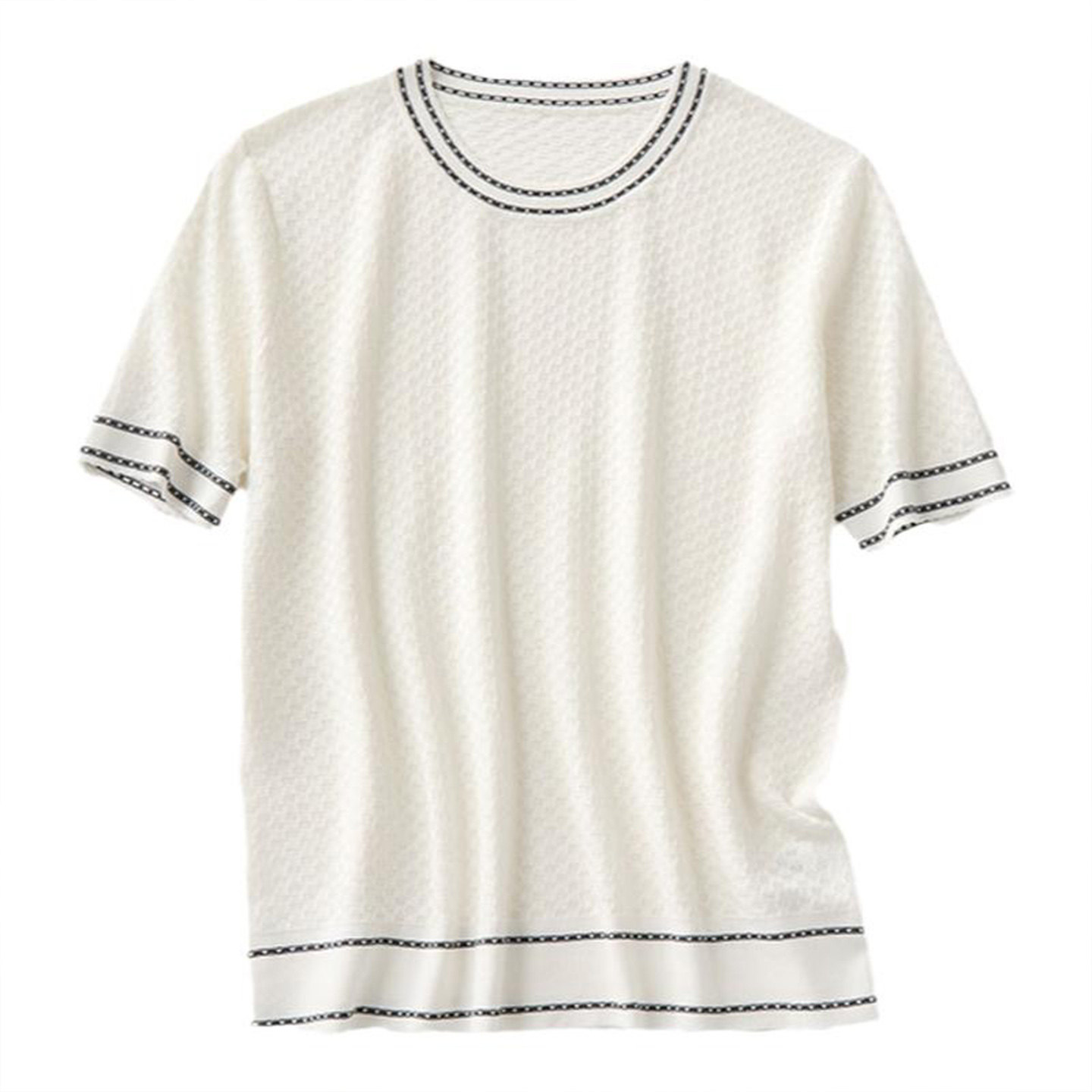 亲肤透气桑蚕丝短袖针织衫女宽松圆领套头真丝T恤亲肤透气百搭打,淘宝优惠券,粉丝福利购,淘宝优惠卷