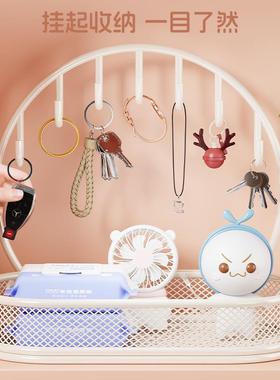 入户玄关钥匙收纳托盘挂钩摆件创意桌面饰品收纳整理鞋柜上置物架
