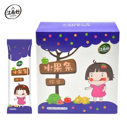 宁夏蒙古特产总汇江南好水果条婴幼儿童宝宝糖果条辅零食盒装22g*30条鲜果肉条3