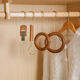Wooden circle hanging clothes and scarf display stand