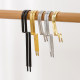 Special hook accessories for clothes hangers, gold and silver long flat hooks