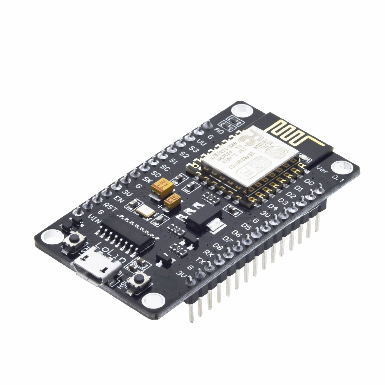 ESP8266 01S WIFI温湿度节点模块12E/F CH340 CP2102烧录器下载器 - 图1