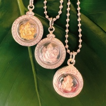 Tai Heong Thai Buddha Board Import Hong Macro Mini Elephant 925 Pure Silver Shell Pure Gold Pendant Pendant