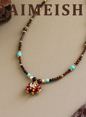 原创复古精致红色滴油天然石珍珠耳环轻奢高级感耳饰女设计感小众