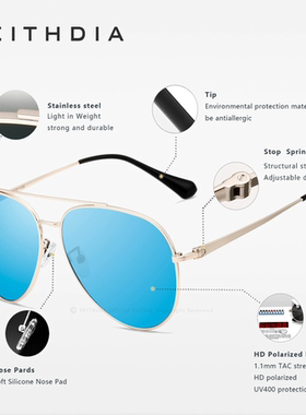 Veithdia/威斯．蒂亚 太阳镜男士墨镜防紫外线偏光镜可定制近视镜