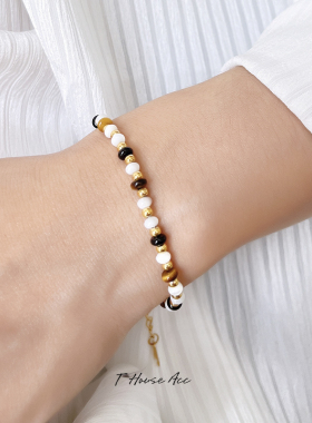 女天然水晶欧美串珠手链