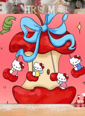 油画手绘治愈系手工填色挂画｜高