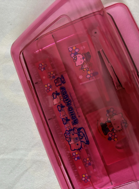 【小衣橱杂货铺】日本带回中古三丽鸥HelloKitty文具收纳盒
