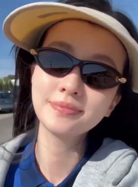 欧美辣妹风乔欣同款猫眼度假墨镜