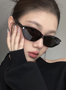 个性复古黑色猫眼墨镜女潮太阳镜