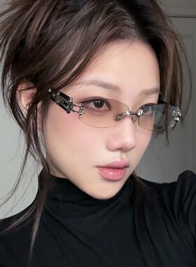 金属无框方形GM墨镜显瘦高级感