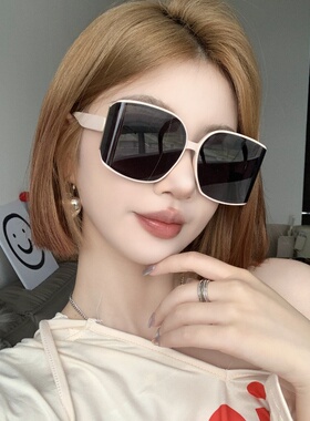 复古方圆脸显瘦欧美风曲面墨镜女