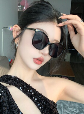 复古欧美辣妹轻奢风连排墨镜女潮