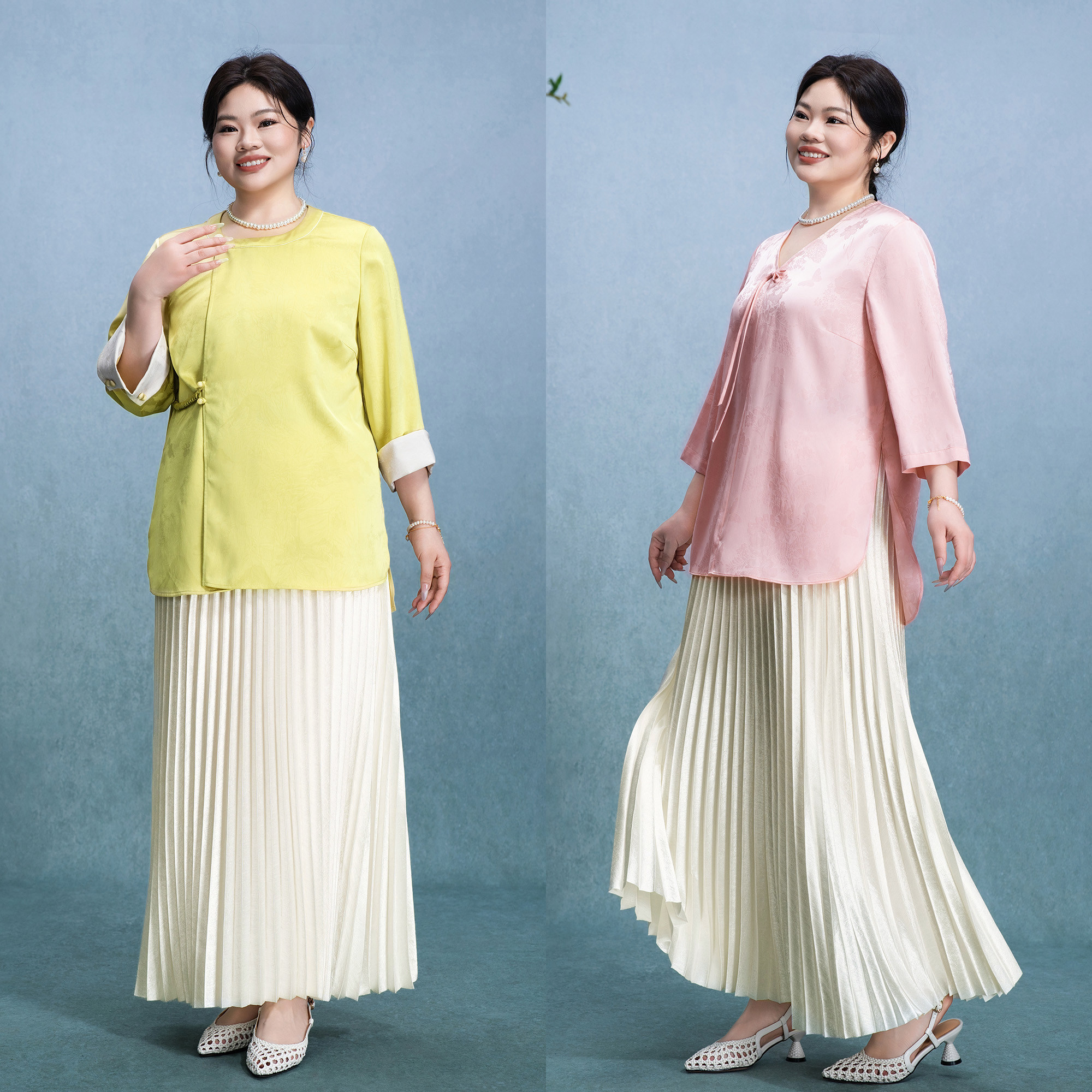 美丽客栈原创高端大码女装胖mm200斤加肥加大米色缎面压褶半身裙,淘宝优惠券,粉丝福利购,淘宝优惠卷