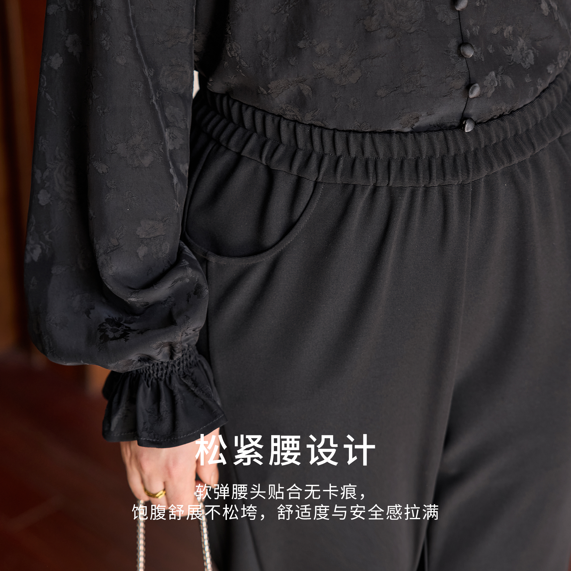 美丽客栈高端大码高腰喇叭裤女胖mm显瘦梨形身材垂感修身弹力长裤,淘宝优惠券,粉丝福利购,淘宝优惠卷