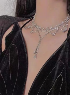 项链闪钻锁骨链礼服配饰热卖