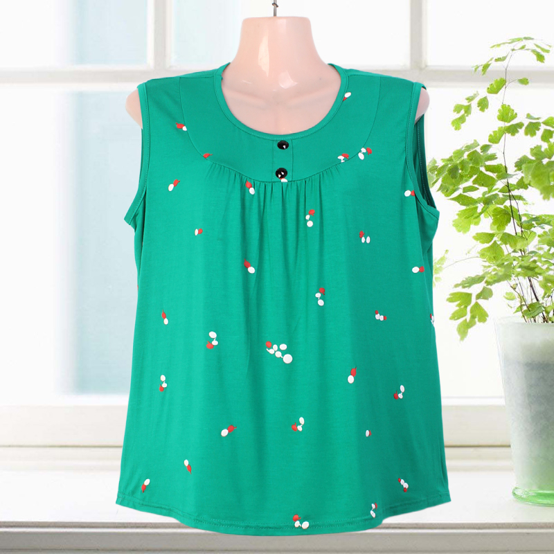 中老年女装背心大码奶奶吊带无袖宽松遮肚妈妈莫代尔夏款女士上衣