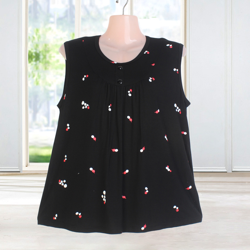 中老年女装背心大码奶奶吊带无袖宽松遮肚妈妈莫代尔夏款女士上衣