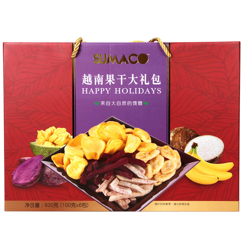 越南进口零食礼盒 SUMACO素玛哥综合蔬果干大礼包100g*6袋 - 图2