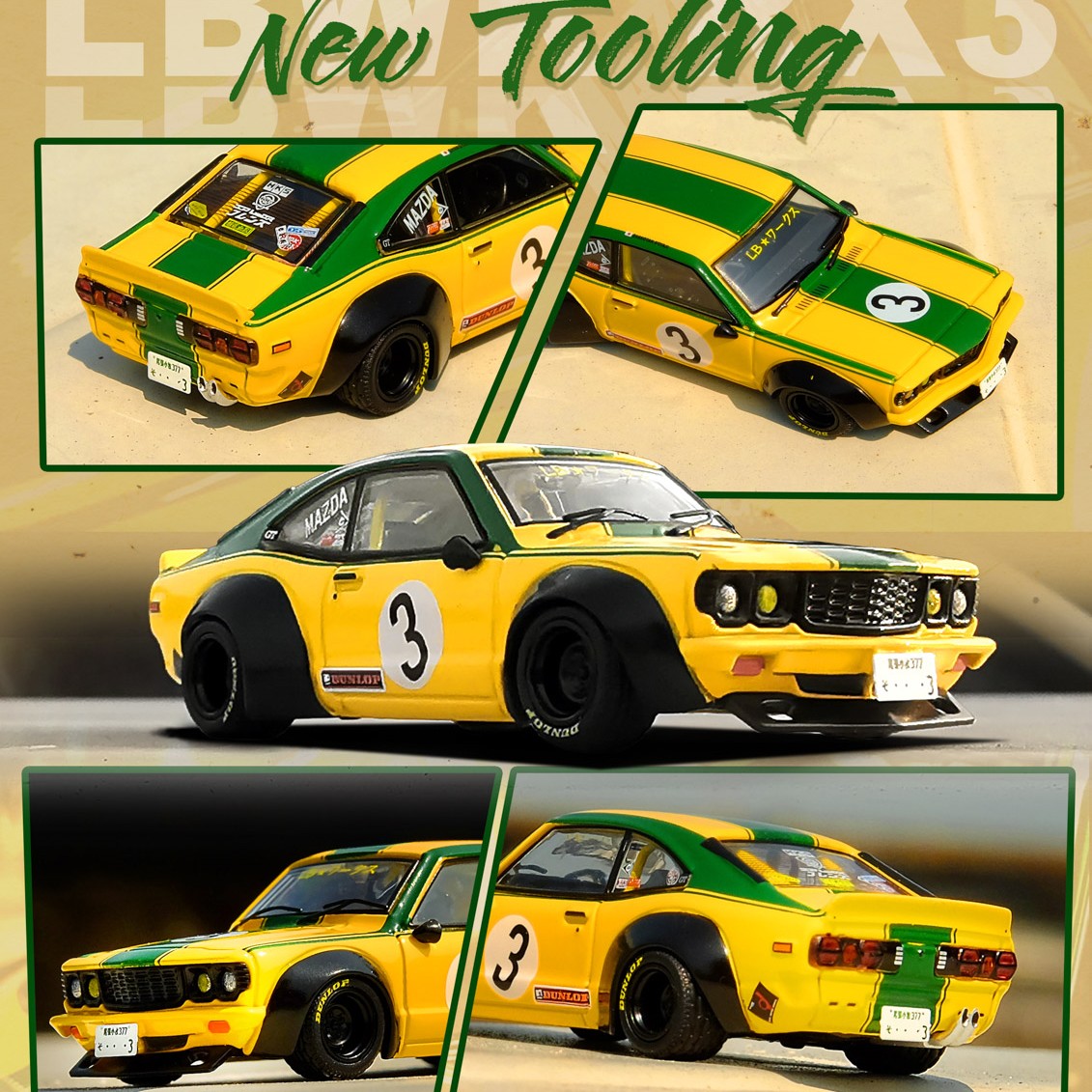 【超梦】INNO 1:64 LBWK 马自达 MAZDA RX3 SAVANNA 合金车模型 - 图0