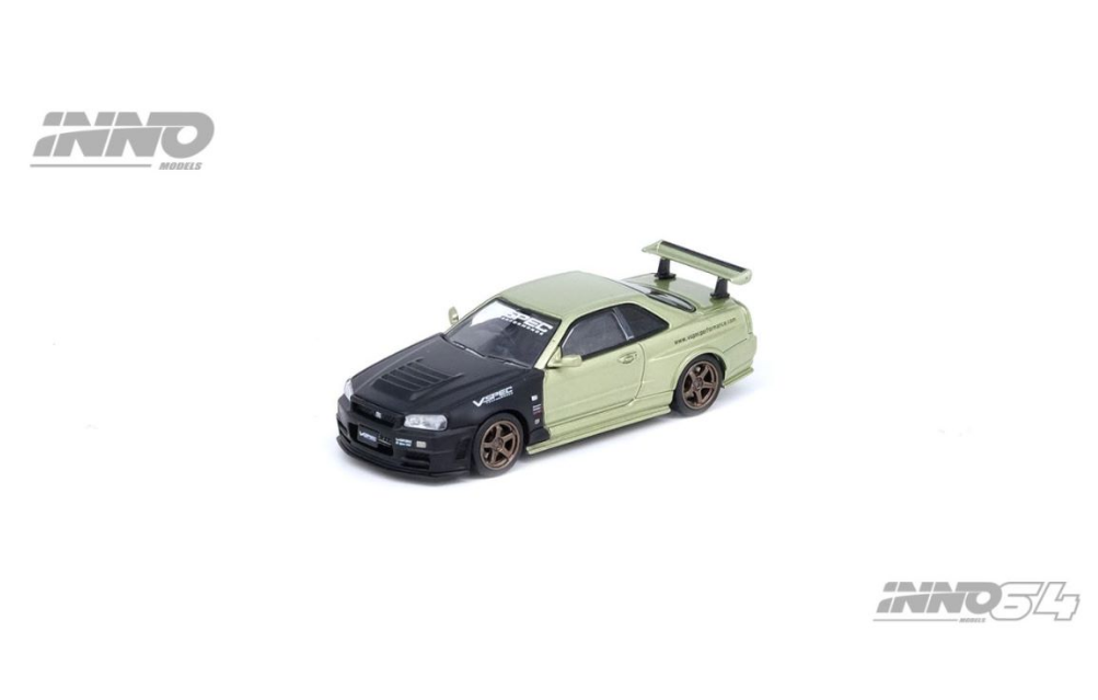 【现货】INNO 1:64日产天际线 GT-R R34 M-SPEC仿真合金车模型-图3