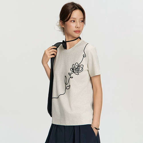 RAPPEYE Оригинальная дизайнерская трехмерная футболка, в американском стиле, оверсайз, круглый воротник, тренд сезона, в цветочек