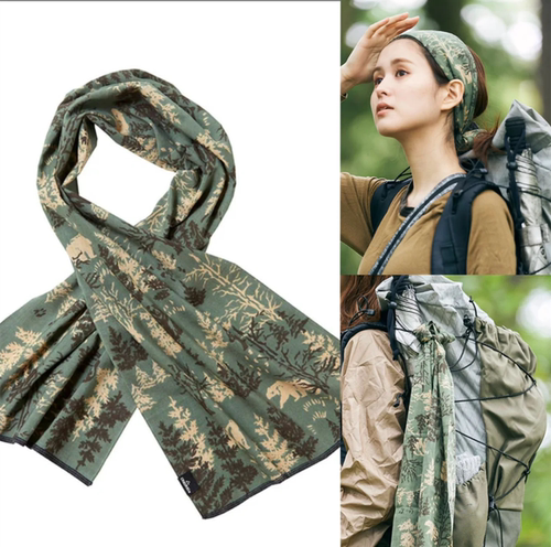 日本制 Chaoras sport tenugui 户外速干毛巾头巾 复古本布 - 图1