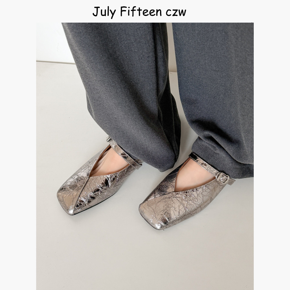 裂纹羊皮法式复古玛丽珍鞋女2026新款百搭一字扣带平底鞋浅口单鞋,淘宝优惠券,粉丝福利购,淘宝优惠卷