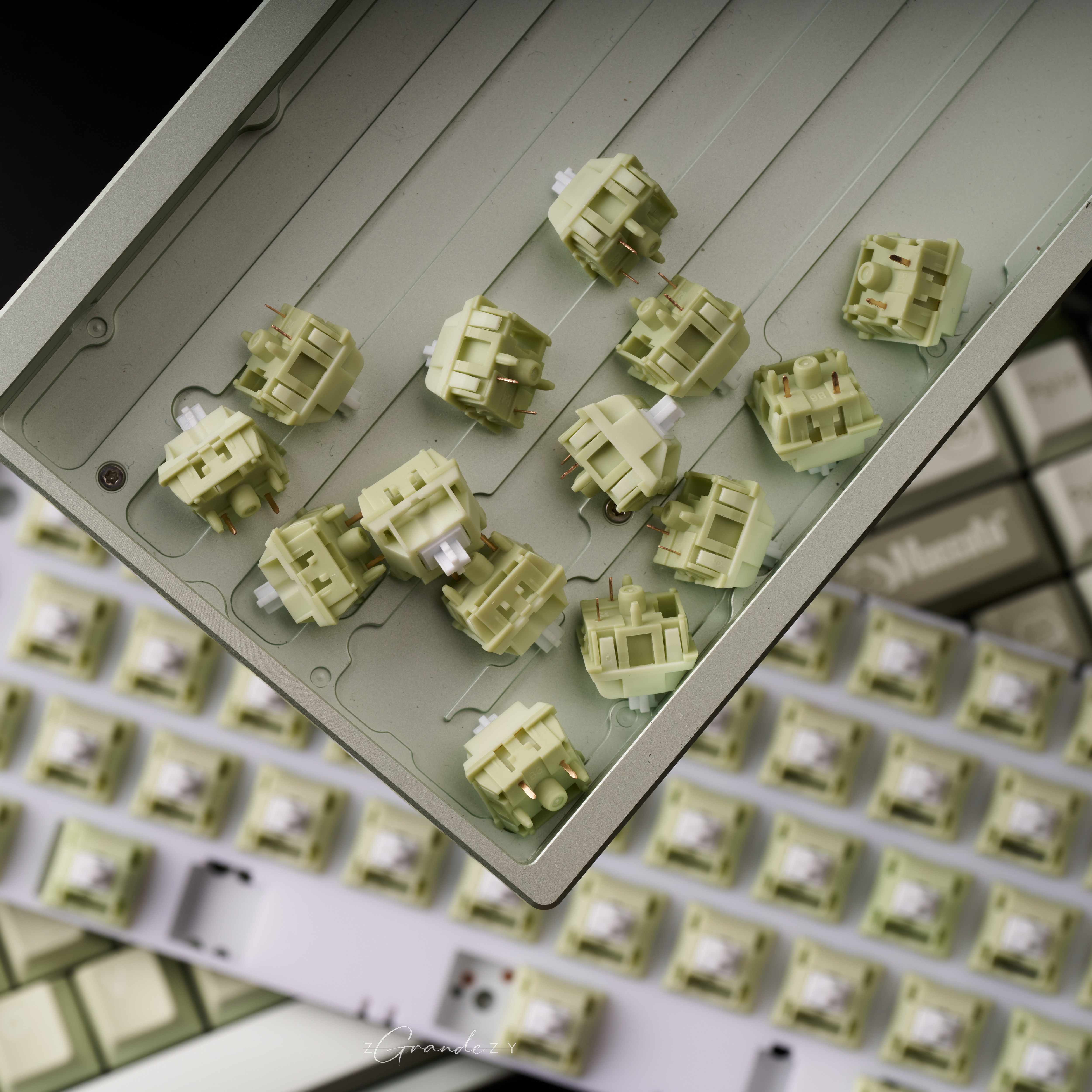 键盘轴体机械客制化热插拔线性顺滑厂润茉莉奶绿中频脆可爱DIY,淘宝优惠券,粉丝福利购,淘宝优惠卷