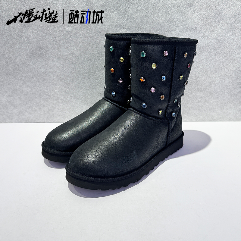 UGG Slipper羊毛一体户外运动休闲鞋保暖时尚雪地靴1166951-BLK