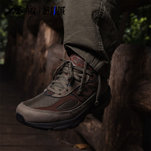 New Balance NB990 V6棕红 元祖灰男女复古休闲运动慢跑鞋U990AB6 - 图2