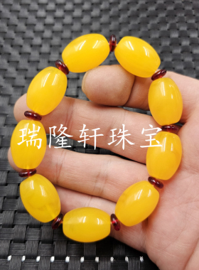 荧光浮盐水人造蜜蜡路路通手链