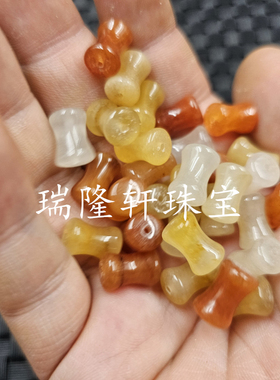 新疆和田金丝玉竹节玉石散珠