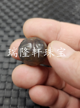 烟紫色玛瑙回纹珠玉石散珠