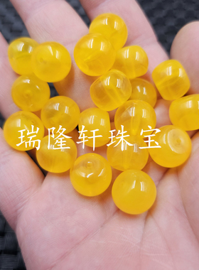 荧光仿蜜蜡老型珠散珠鸡油黄