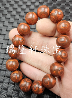 风化玛瑙天珠圆珠玉石手链