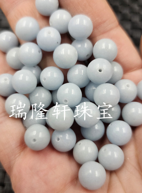 10毫米夜光石珠子粉色黄色橄榄