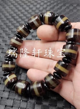 线型玛瑙天珠桶珠玉石手链