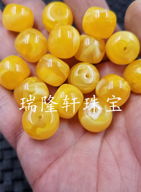 荧光浮盐水蜜蜡老型珠散珠鸡